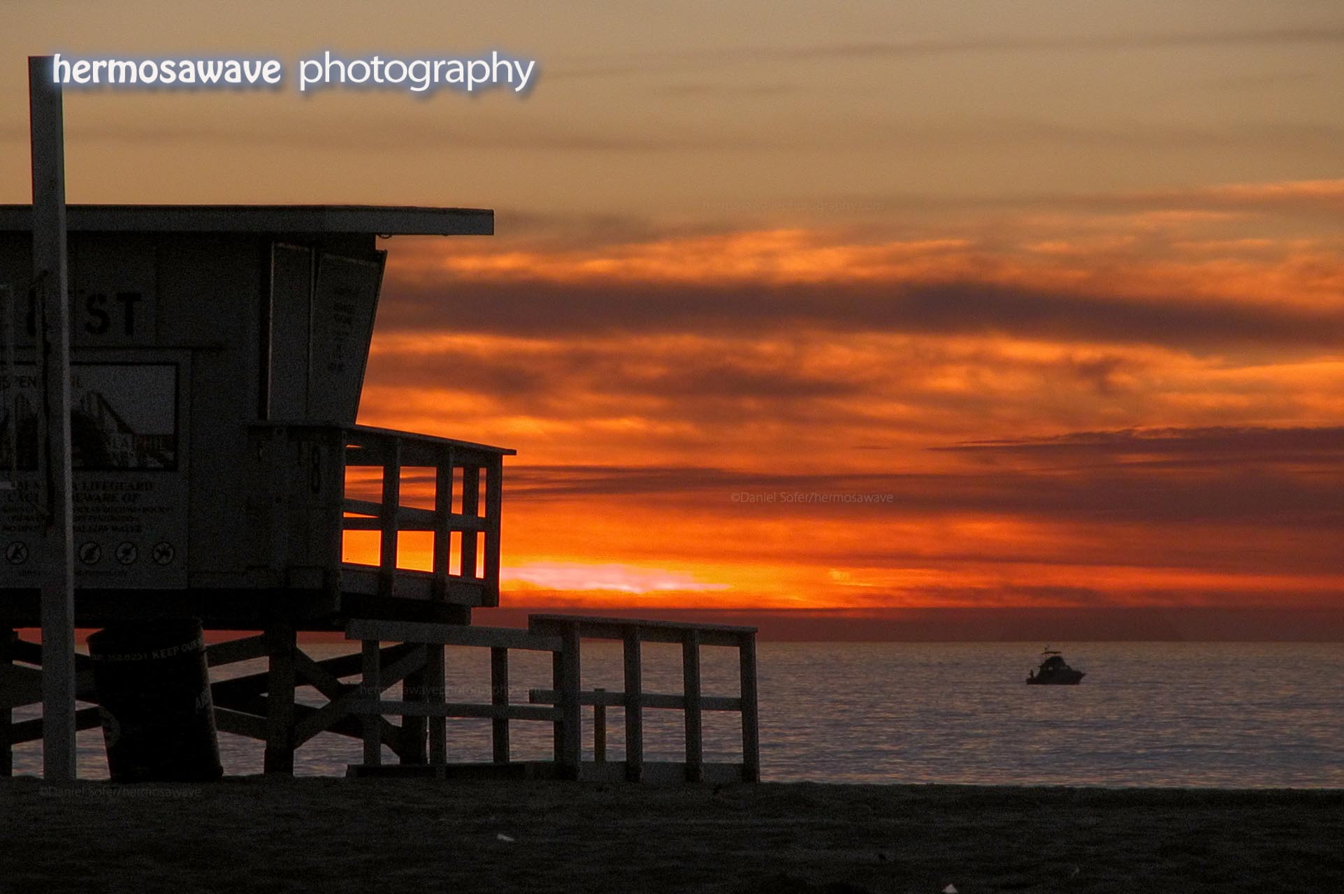Sunset with Lifeguard Tower