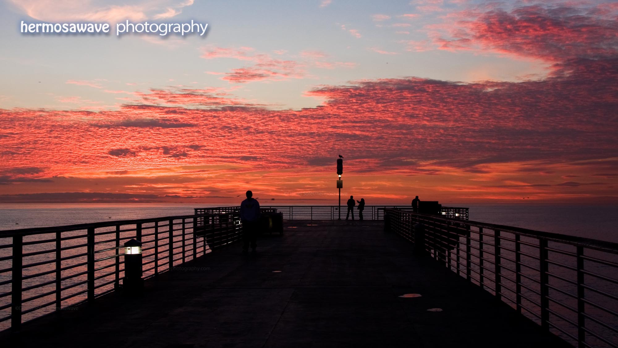 Red Clouds on the Pier