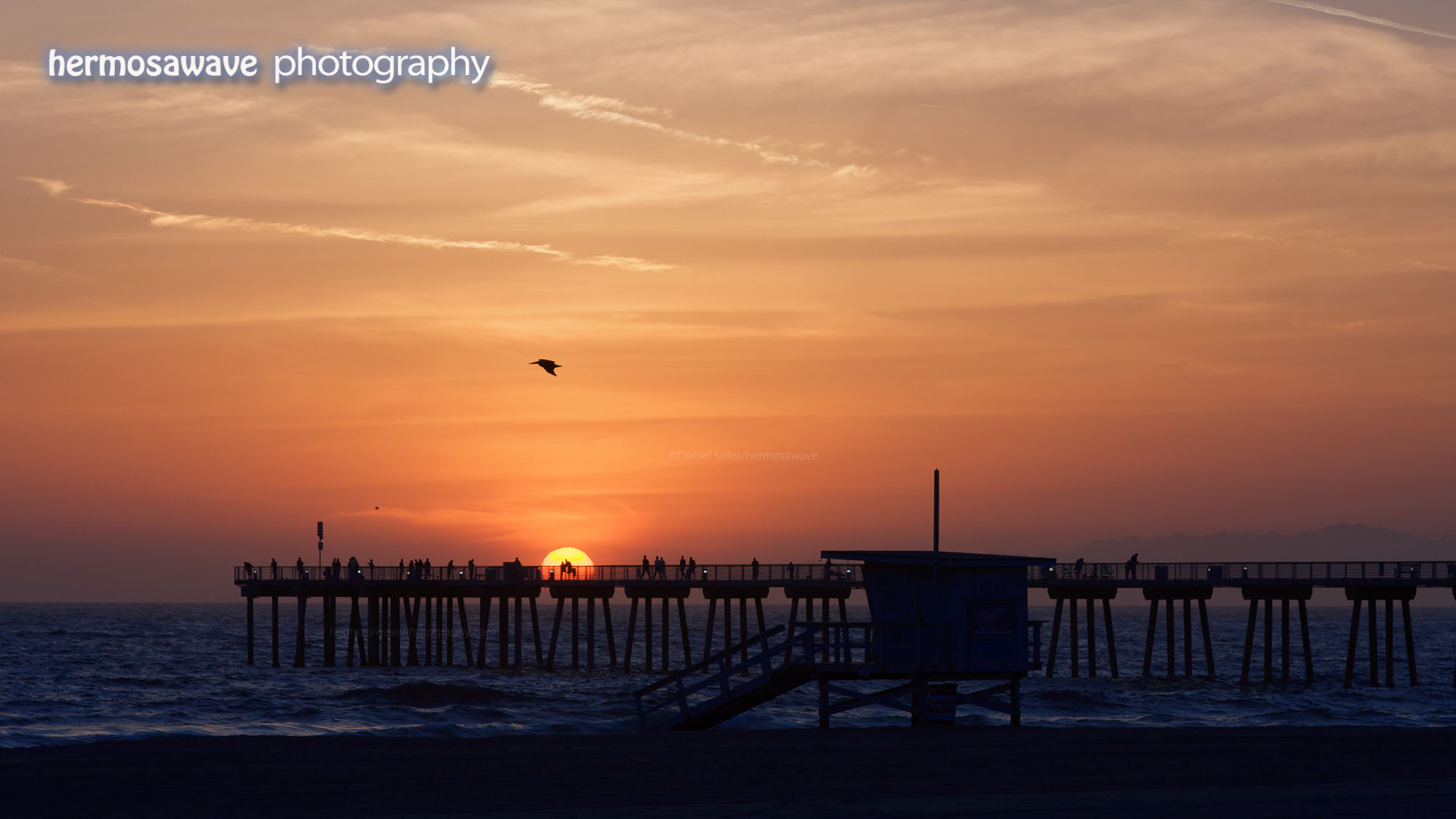 Sunset over the Hermosa Pier