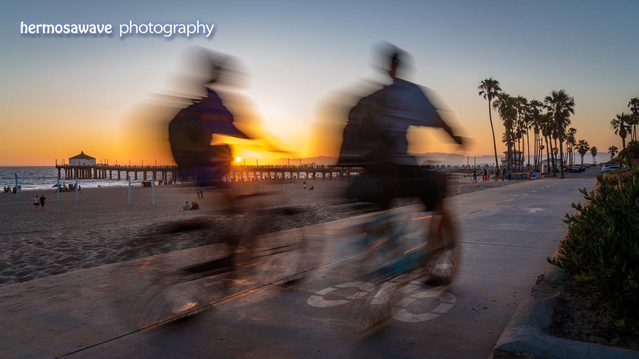 Riding on the Strand at Sunset